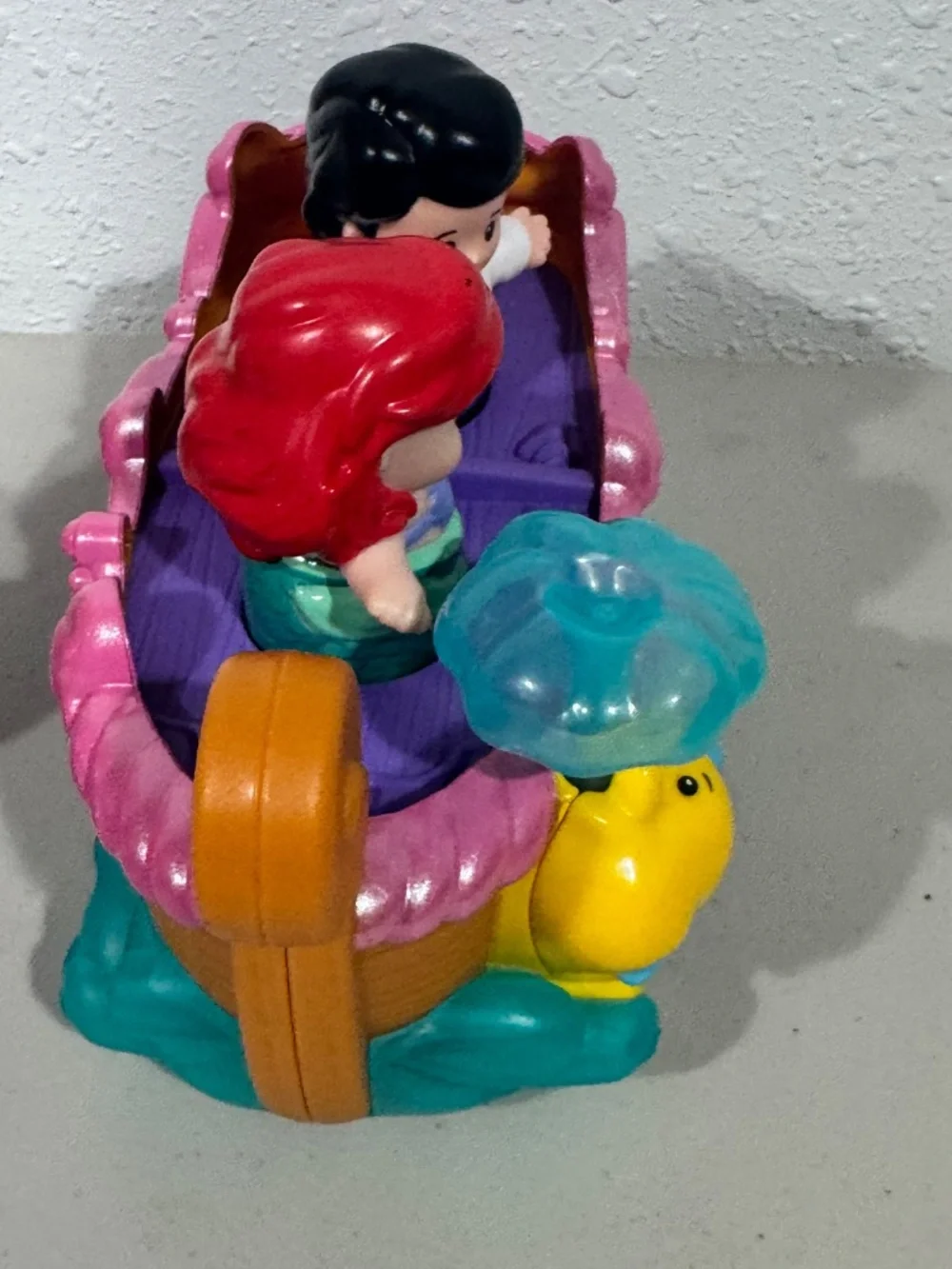 Fisher Price Disney Little People Little Mermaid Ariel Eric Carriage Boat LOT
